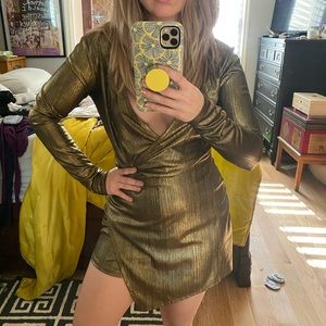 Gold disco style romper